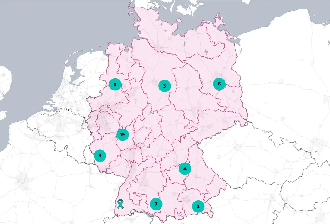 Karte über die Orte des Missbrauchs